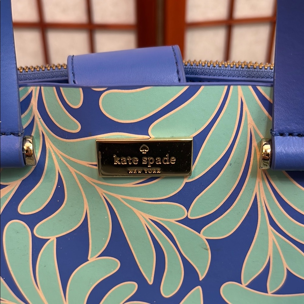 Kate Spade New Blue and Green Patterned Women's Bag